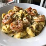 Shrimp Tortellini with Lemon Garlic Cream Sauce