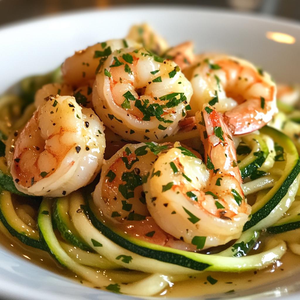 Skinny Shrimp Scampi with Zucchini Noodles - detail 1