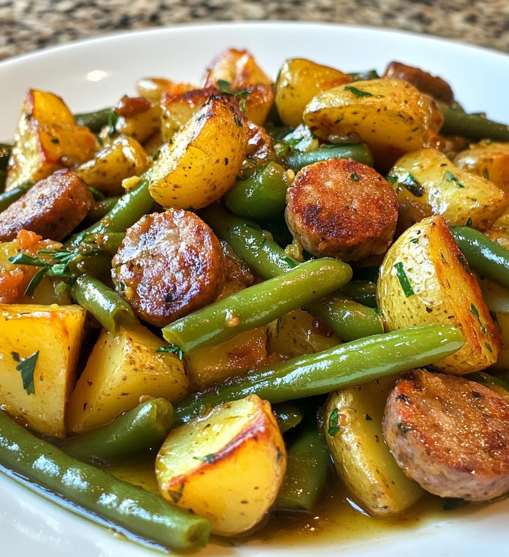 Slow Cooked Green Beans, Sausage, and Potatoes - detail 1