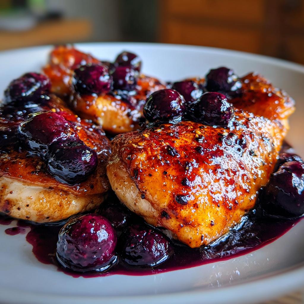 Spiced Chicken with Blueberries