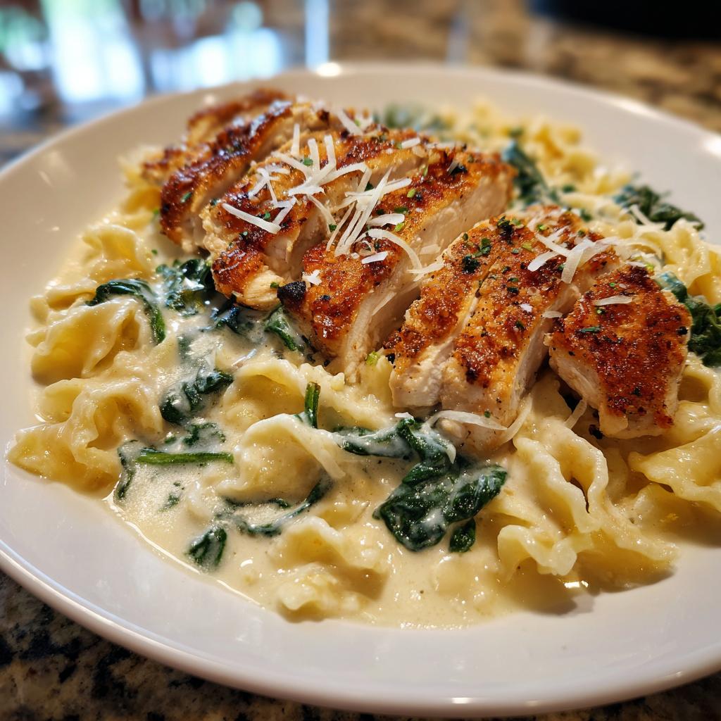 Spinach Chicken Alfredo Delight