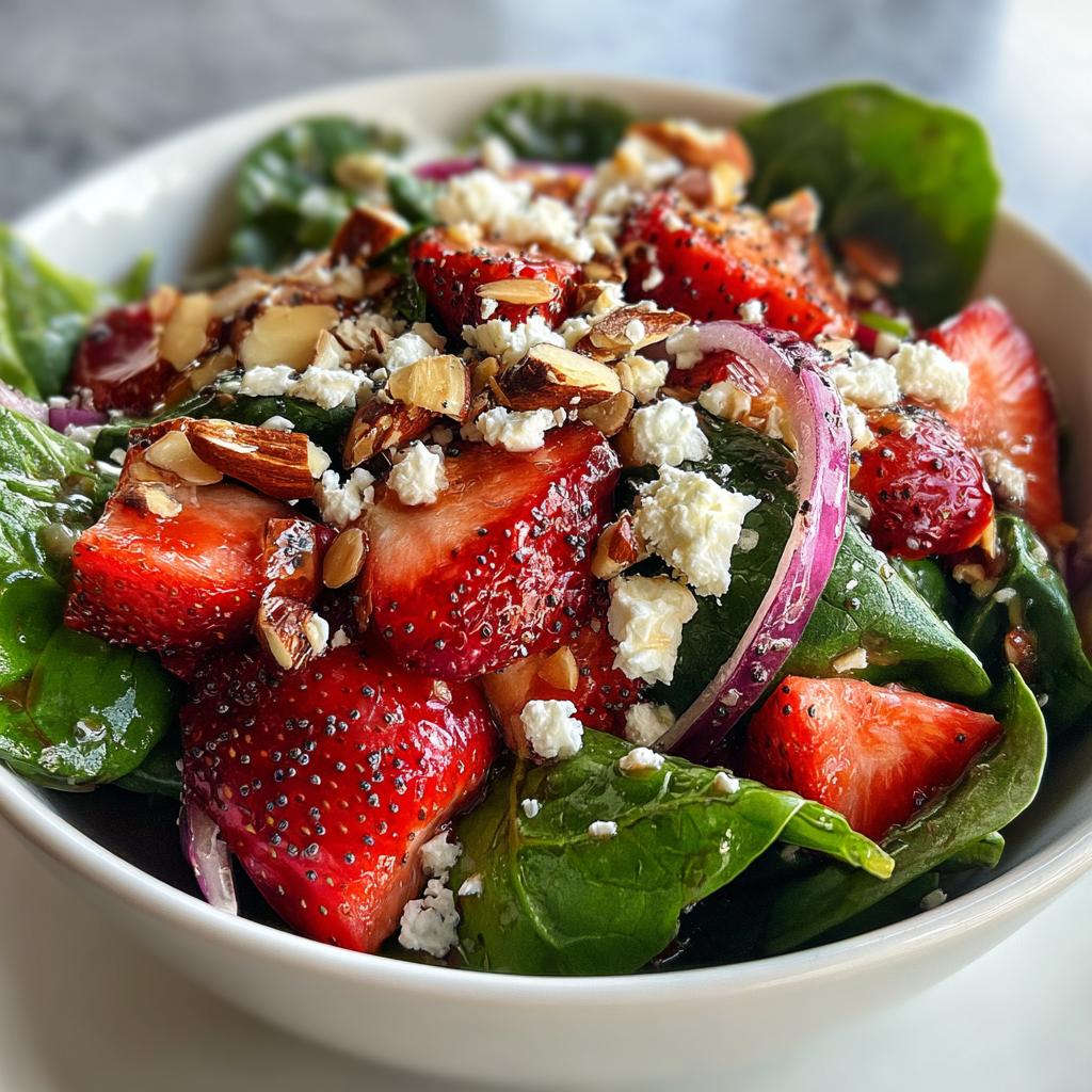Strawberry Spinach Salad with Poppy Seed Dressing - detail 1