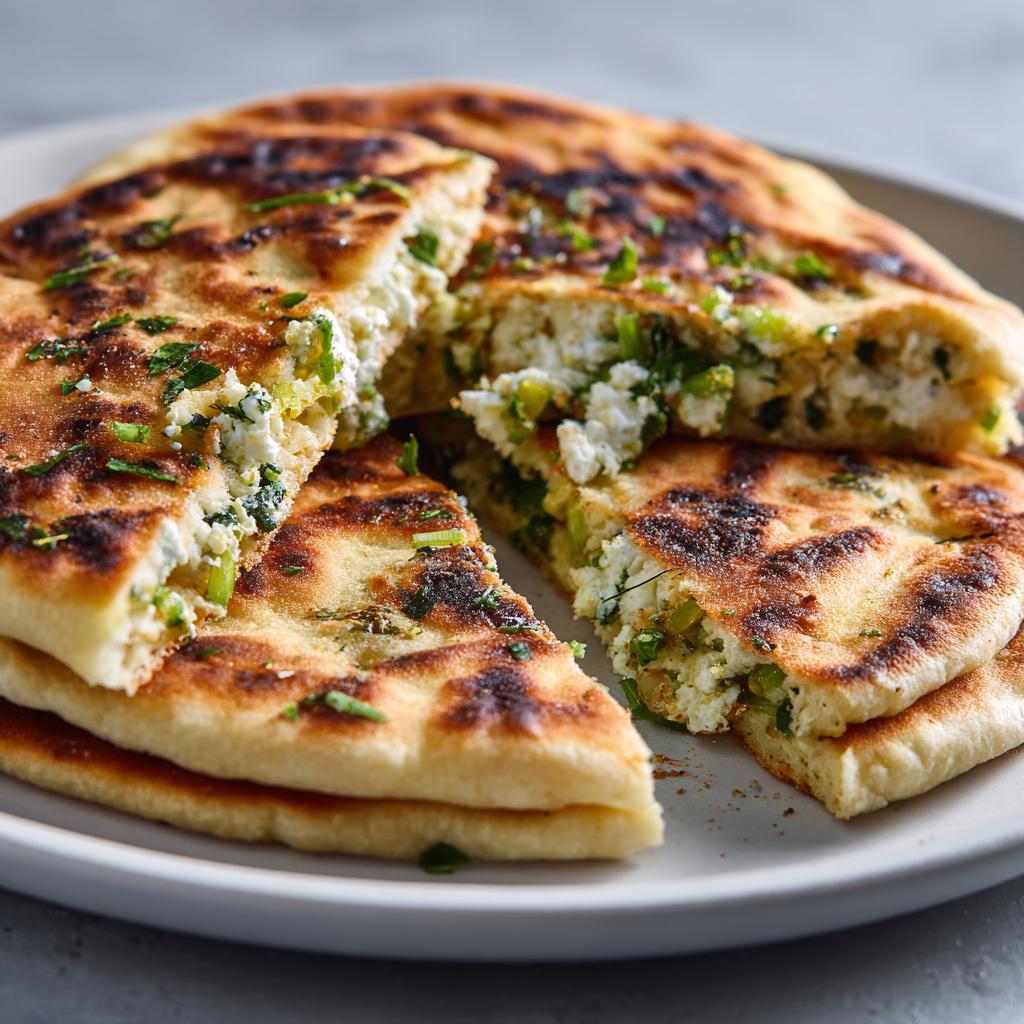 Stuffed Feta & Mint Spring Flatbreads – Mediterranean Flatbread DelightSweet & Savory Pear‑Apple Cheddar Bagel Sandwich