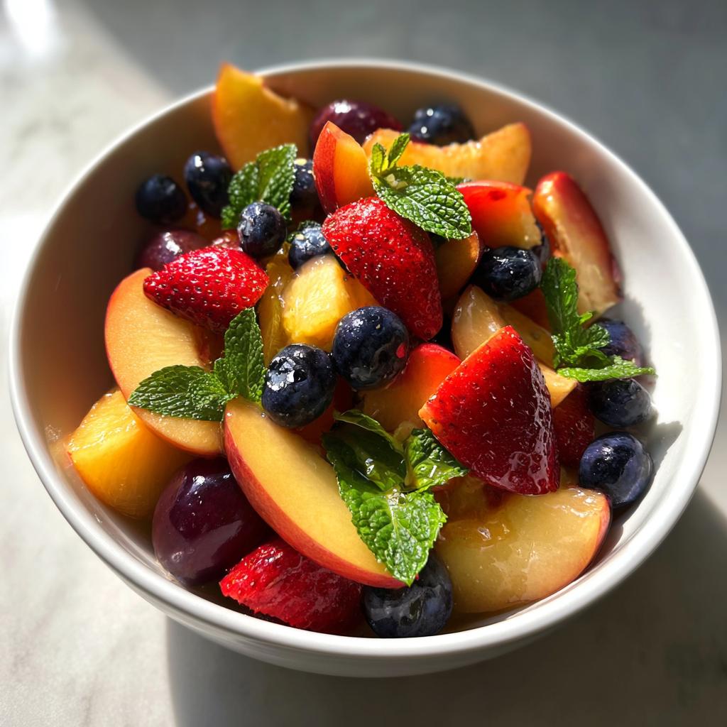Summer Peach Fruit Salad – Light, Juicy & Perfect for Hot Days