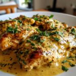 Tender chicken in a creamy mustard sauce