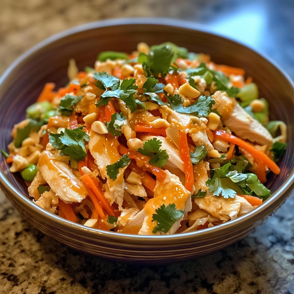 Thai Chicken Salad with Peanut Dressing Recipe for Easy Meals
