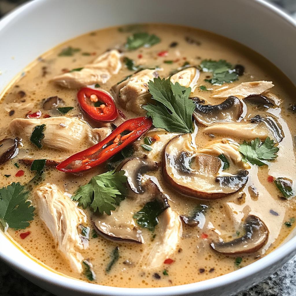 Thai coconut chicken soup