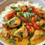 Thai-inspired coconut basil chicken with spiced rice