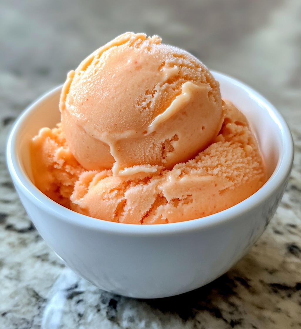 The Best Peach Sorbet Without Ice Cream Maker
