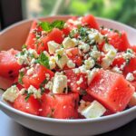 Watermelon, Feta & Mint Salad