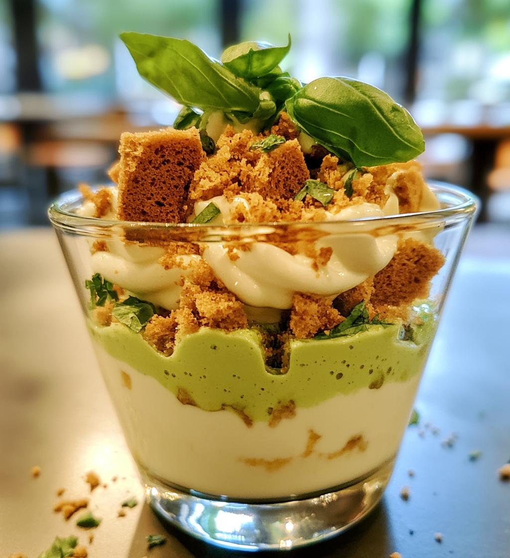 Yoghurt Basil and Biscotti Dessert - detail 1