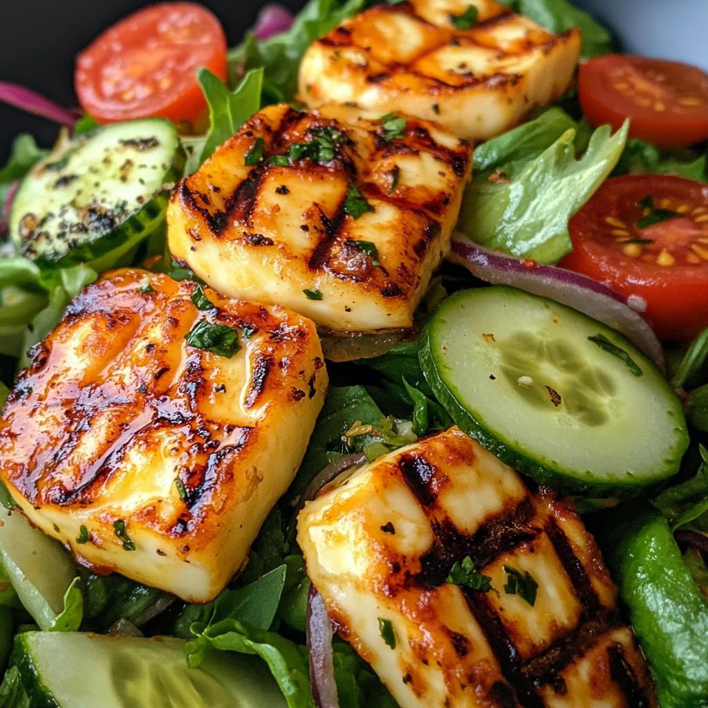 Zesty Grilled Halloumi Salad with Lemon Vinaigrette – BBQ Favorite!