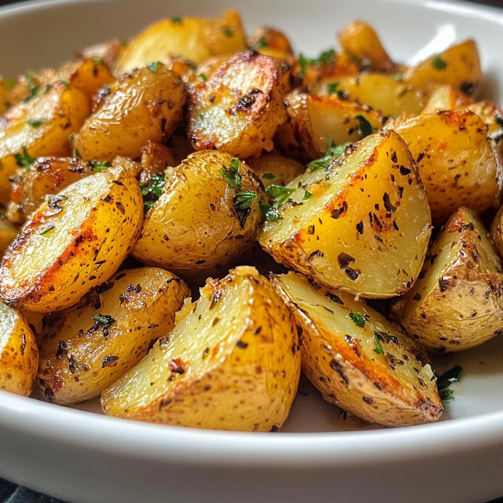 baked mustard lemon potatoes garlic oregano