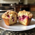 buttermilk raspberry muffins streusel swirl