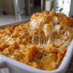 creamy chicken casserole crunchy cracker topping