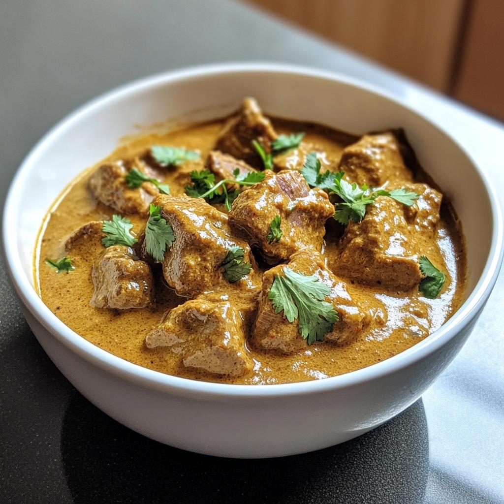 creamy lamb korma cashew puree aromatic spices