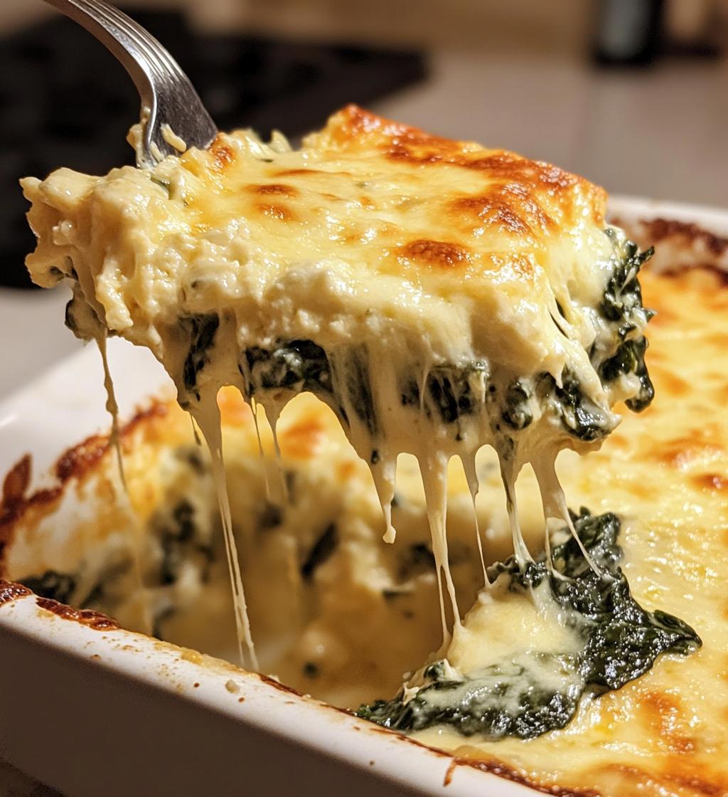 creamy spinach and cheese bake