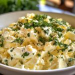 egg salad with cottage cheese and herbs