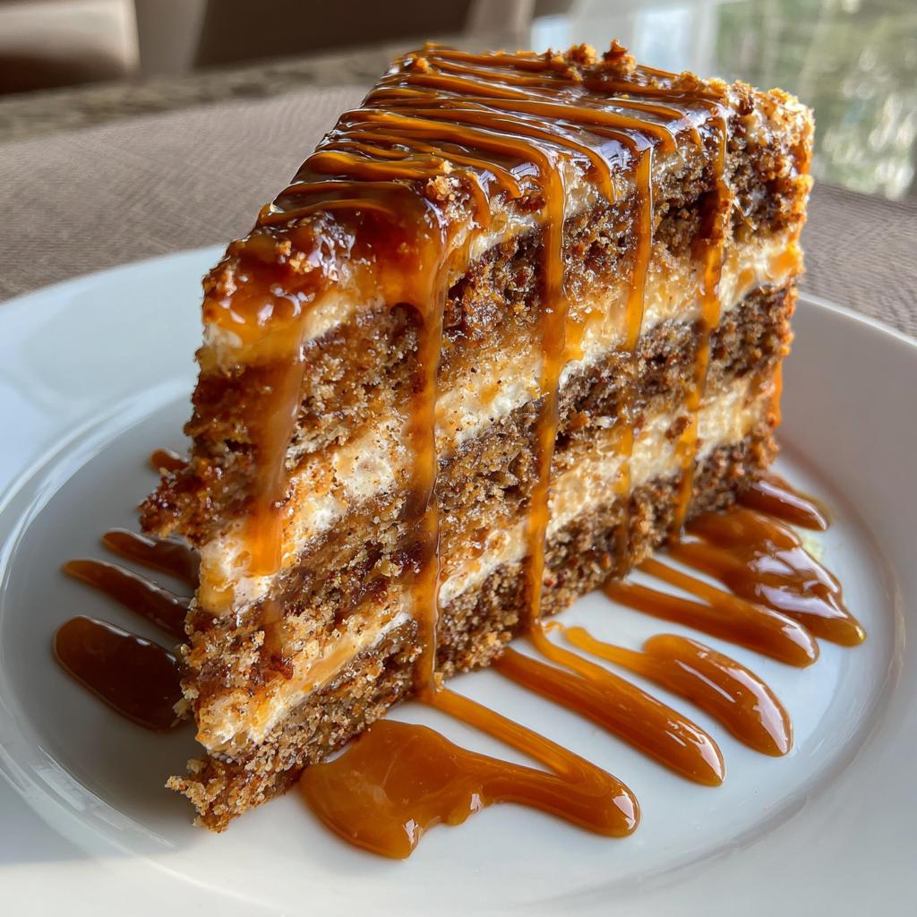 gooey coffee caramel cake