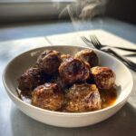 meatballs in savory onion gravy