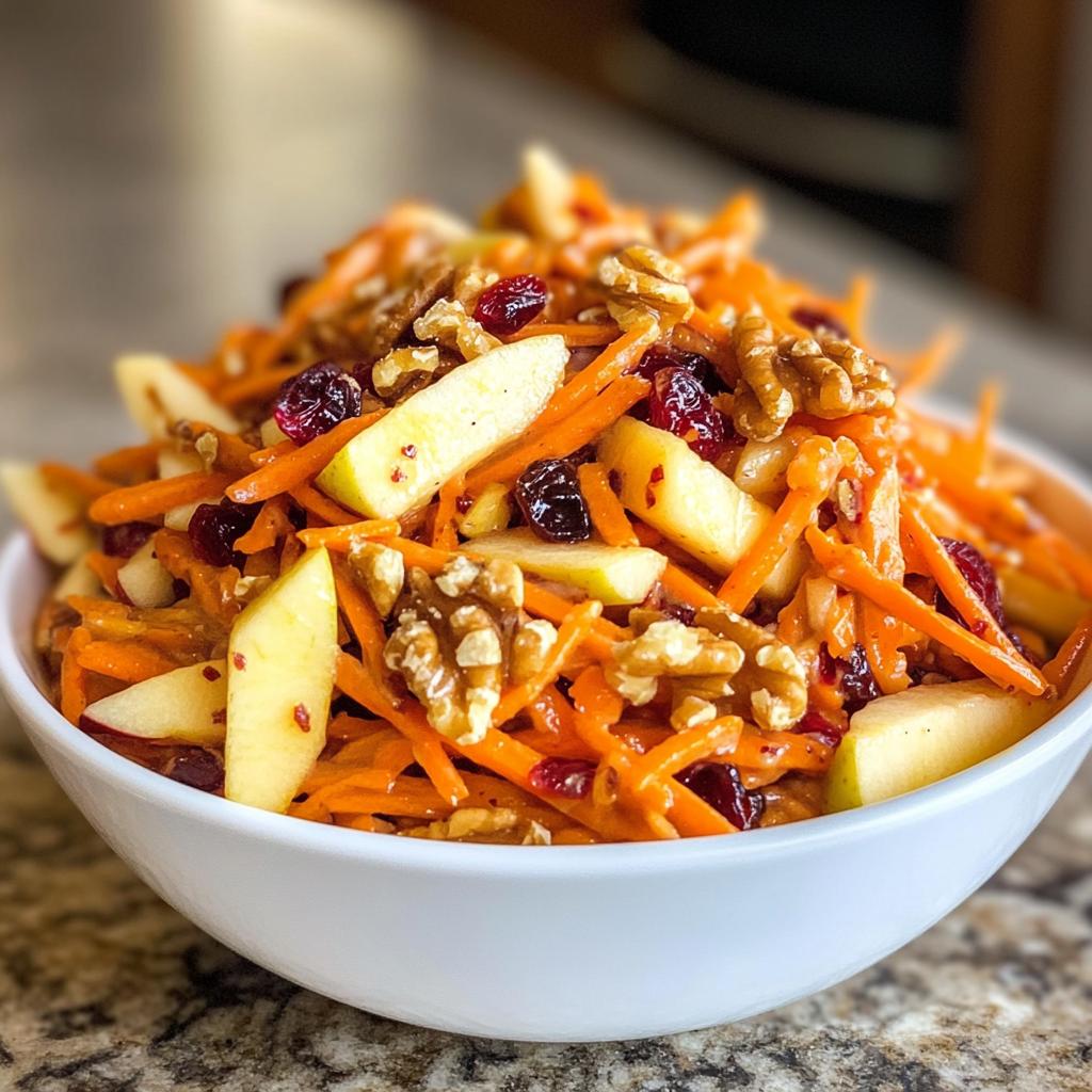 refreshing apple cranberry carrot salad