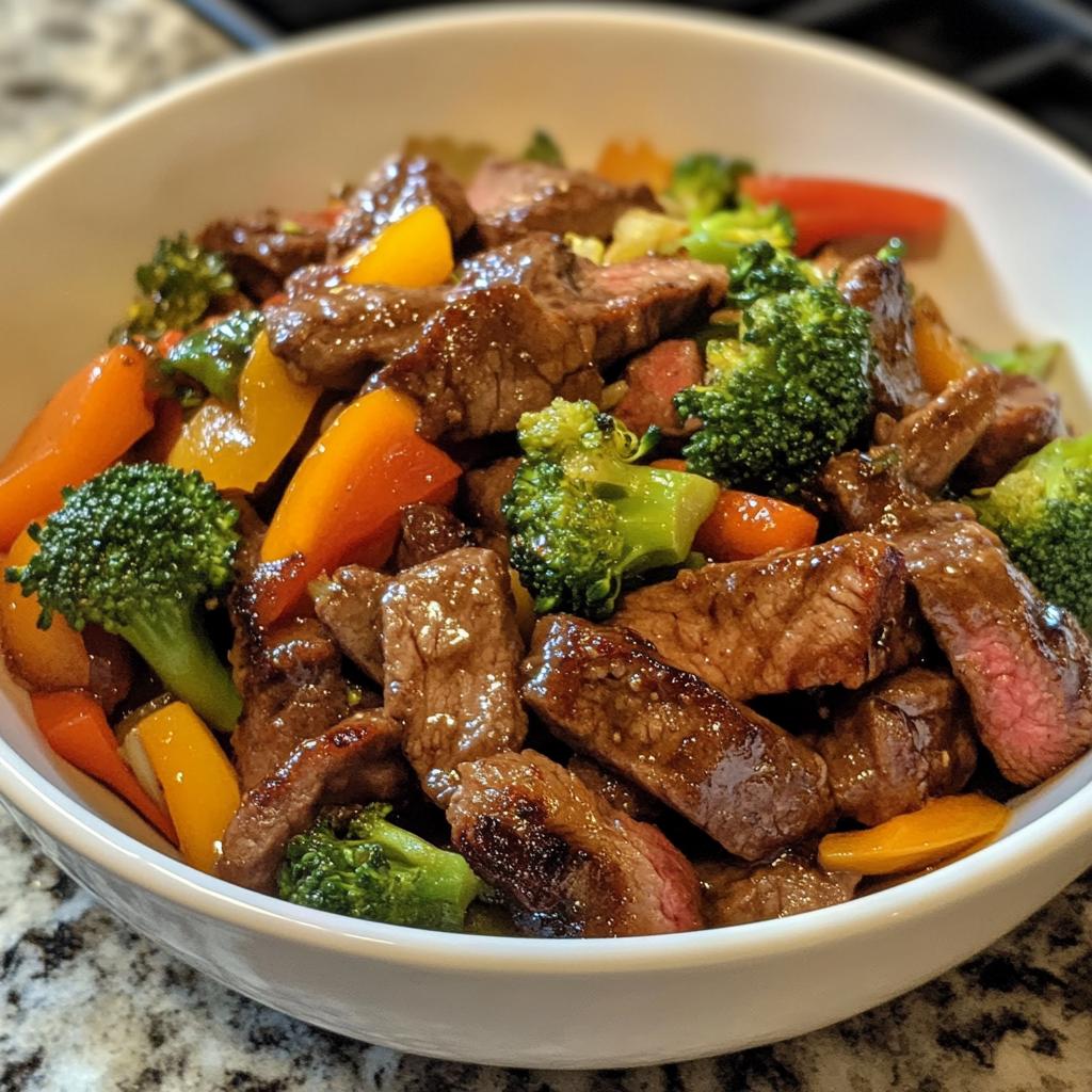 savory steak veggie stir fry