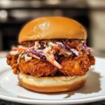 spicy chicken sliders with crunchy slaw