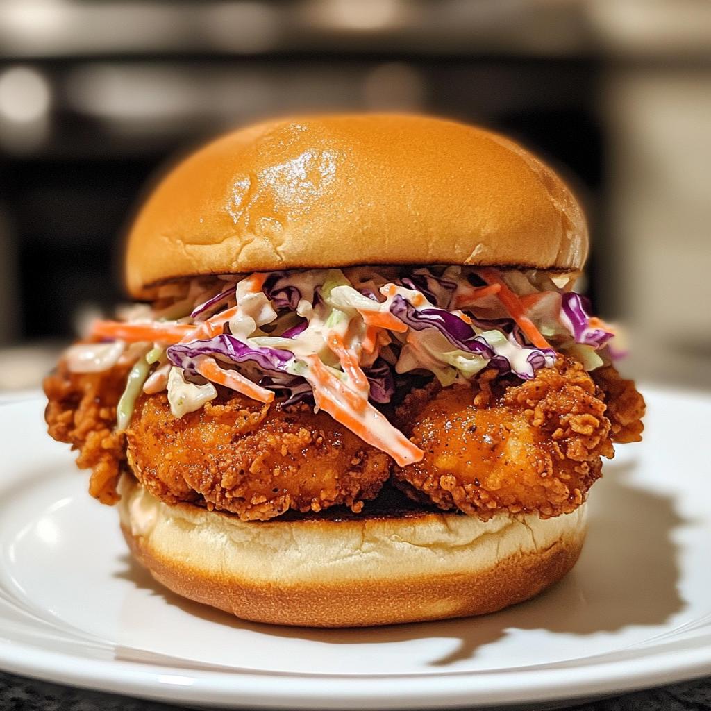 spicy chicken sliders with crunchy slaw