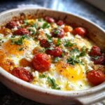 tomato and feta baked eggs