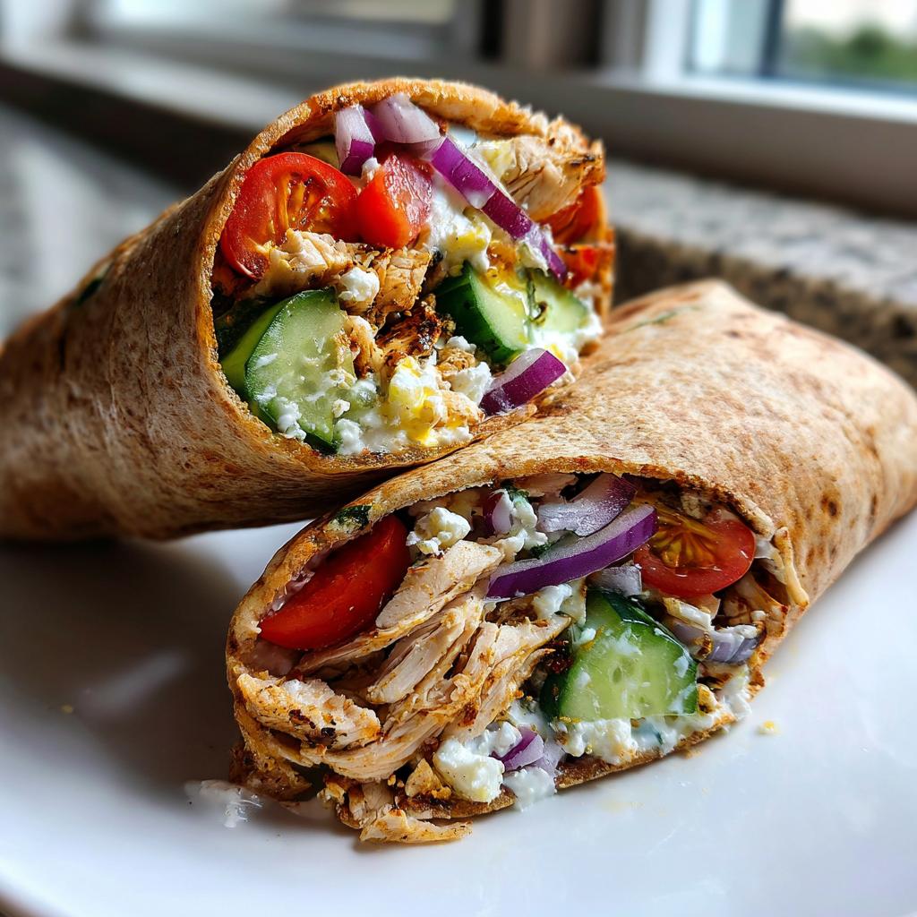 30-Minute Greek Chicken Wraps - Healthy & Flavorful Dinner!