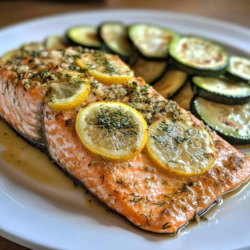 30-Minute One Pan Lemon Herb Salmon and Zucchini