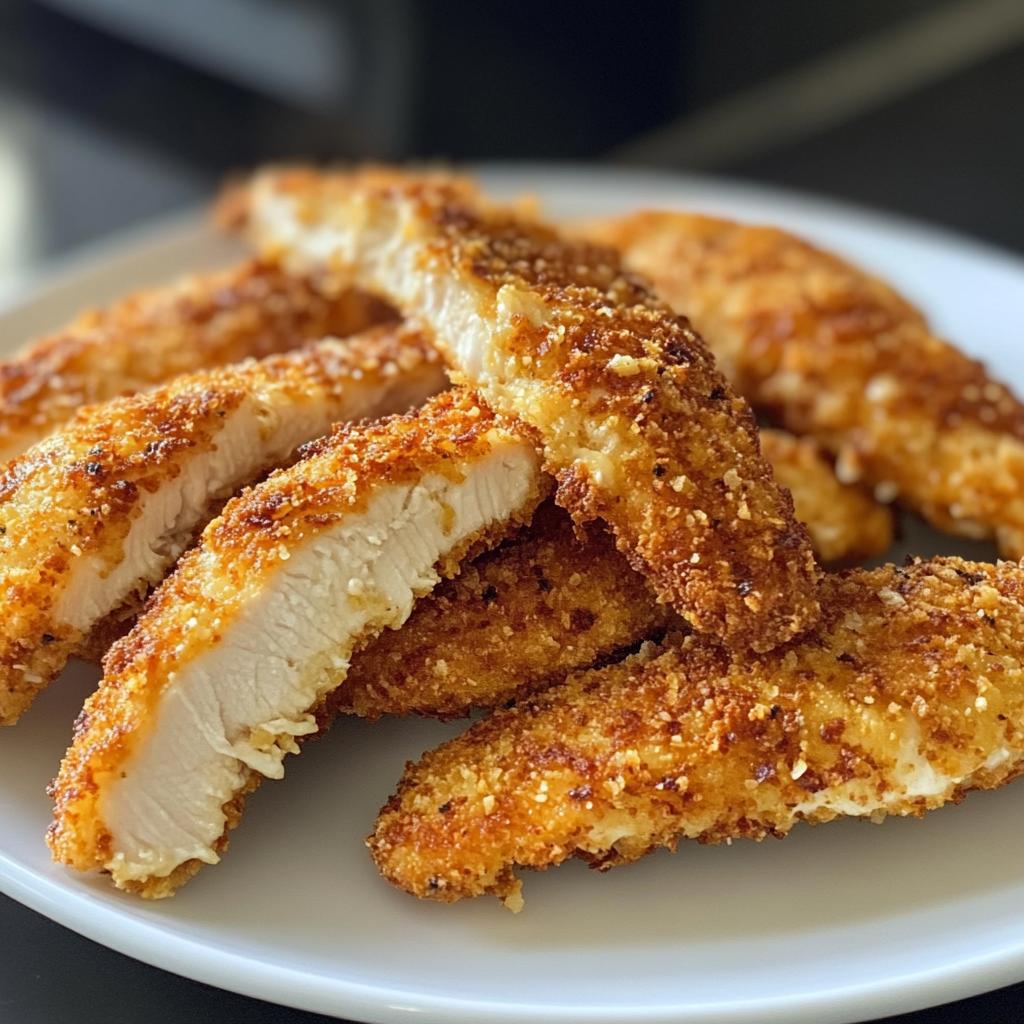 Air Fryer Chicken Tenders with Parmesan Crust