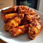 Air Fryer Chicken Wings with Spicy Honey Glaze