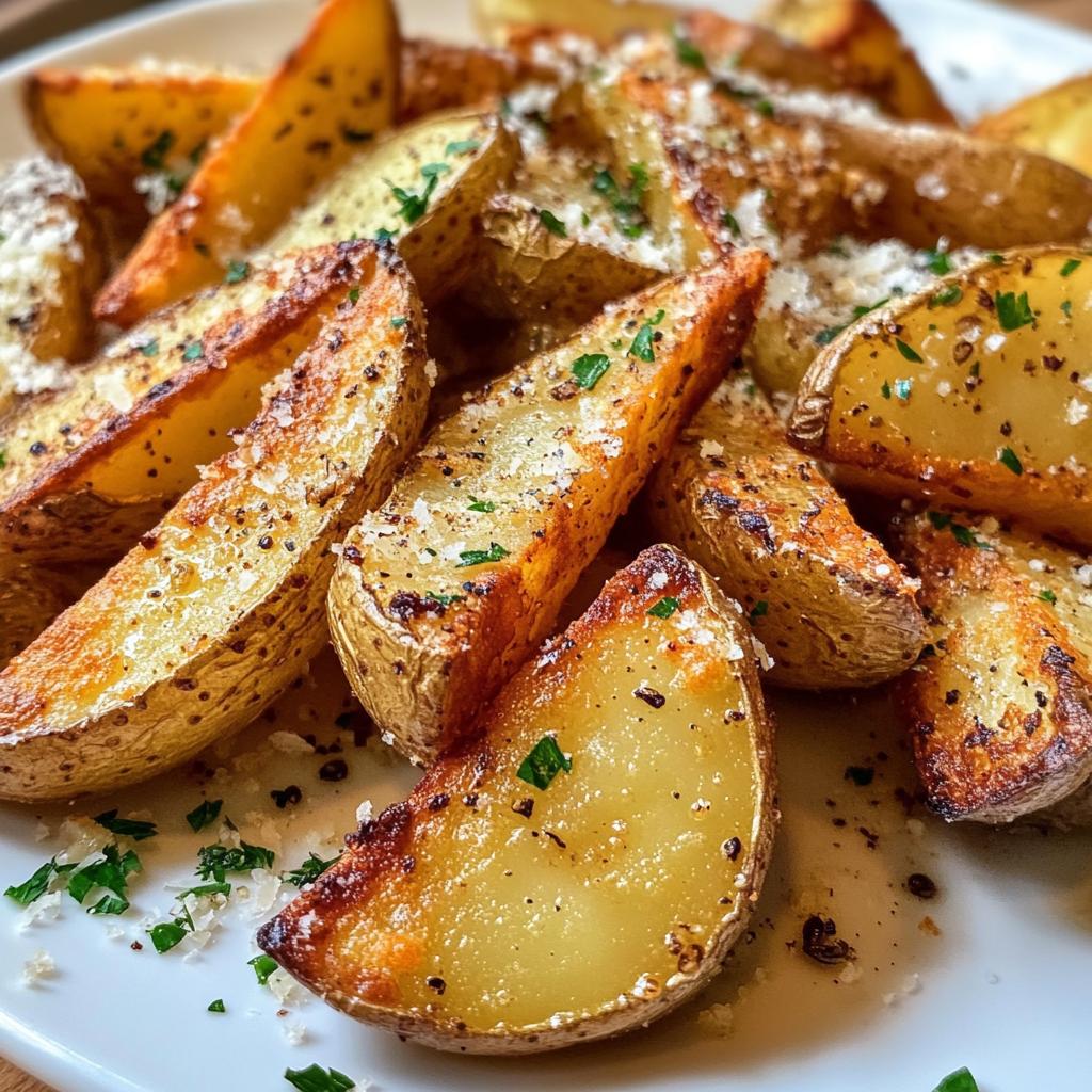 Air Fryer Garlic Parmesan Potato Wedges