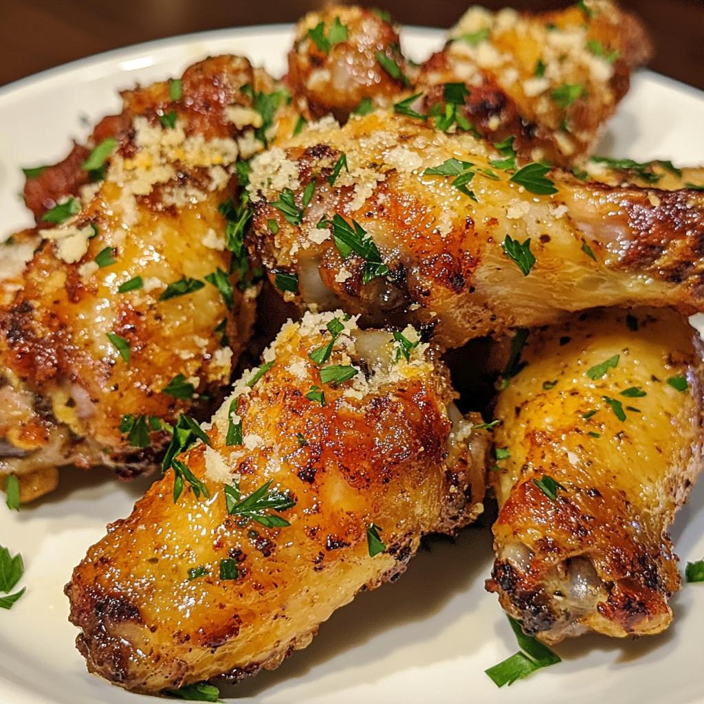 Air Fryer Garlic Parmesan Wings