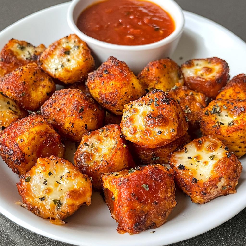 Air Fryer Pizza Bites with Melting Cheese