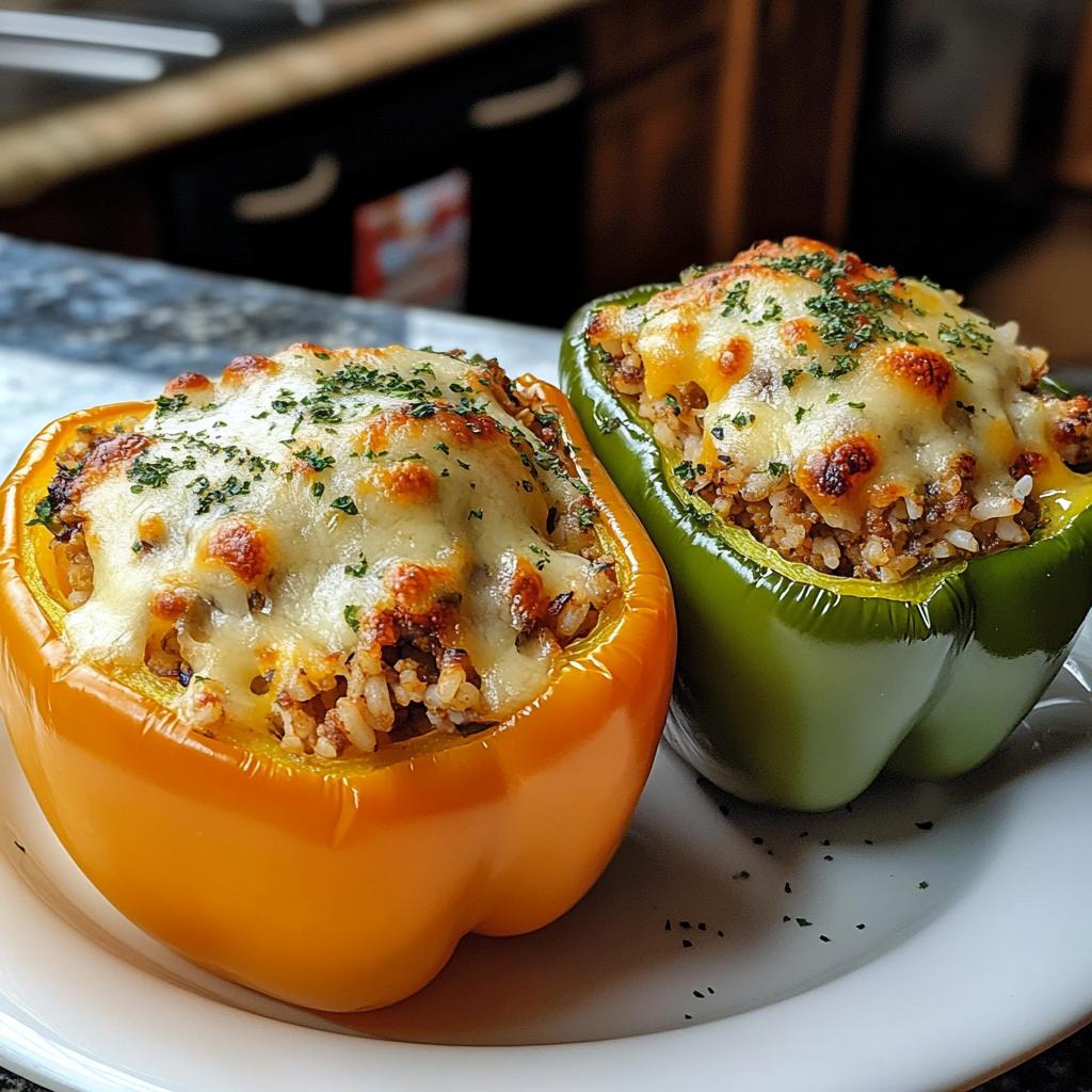 Air Fryer Stuffed Peppers – Melty Cheese Meets Crunchy Perfection