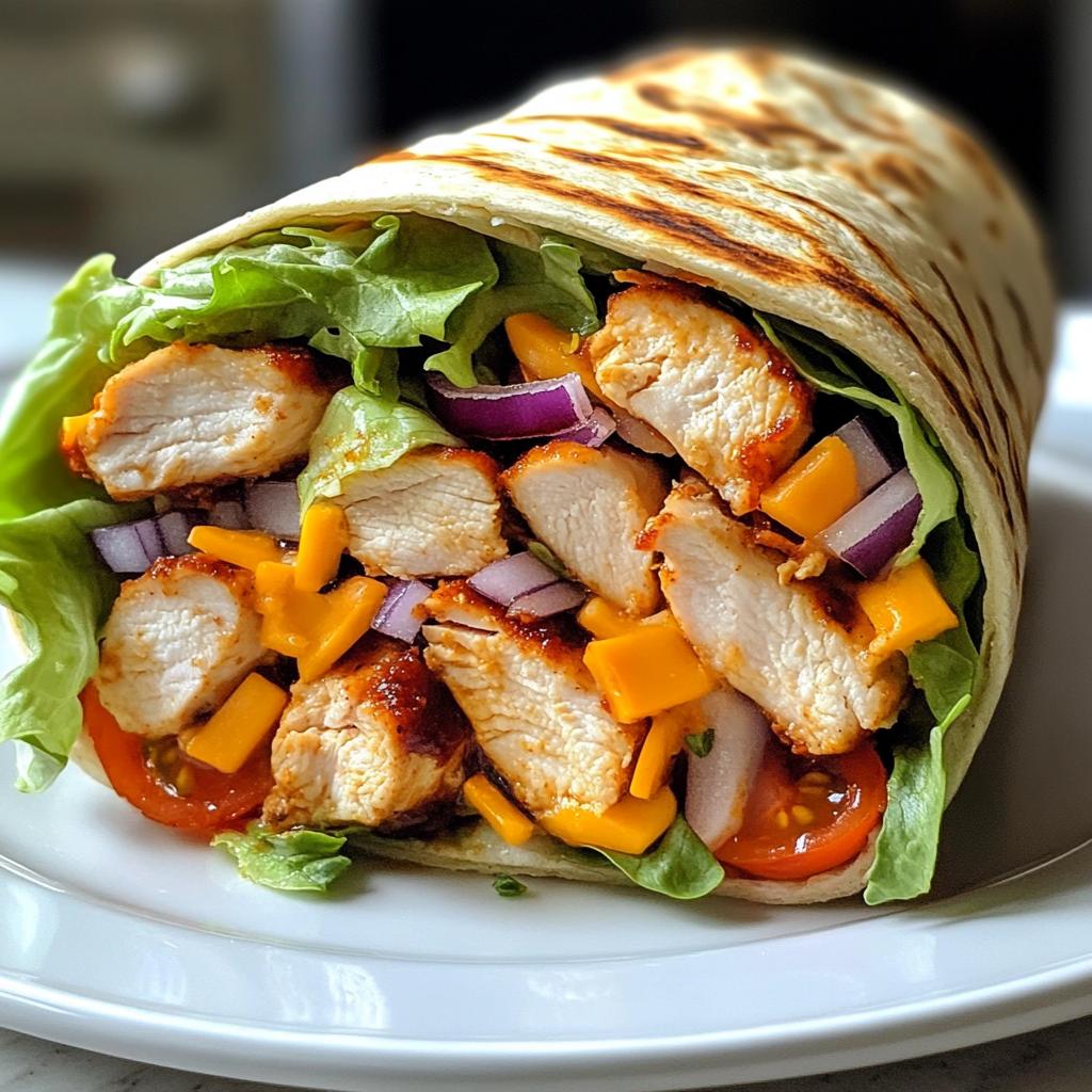 BBQ Ranch Chicken Wrap Recipe (20-Minutes)