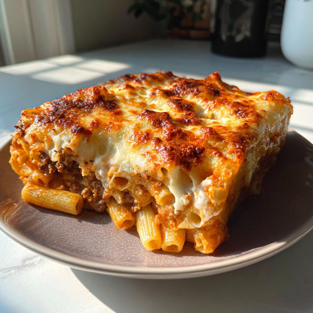 Baked Ziti with Beef & Ricotta