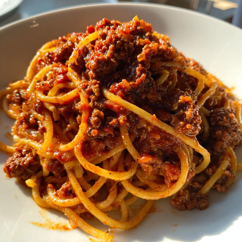 Beef Pasta in Tomato Sauce (Beef Ragu Pasta),