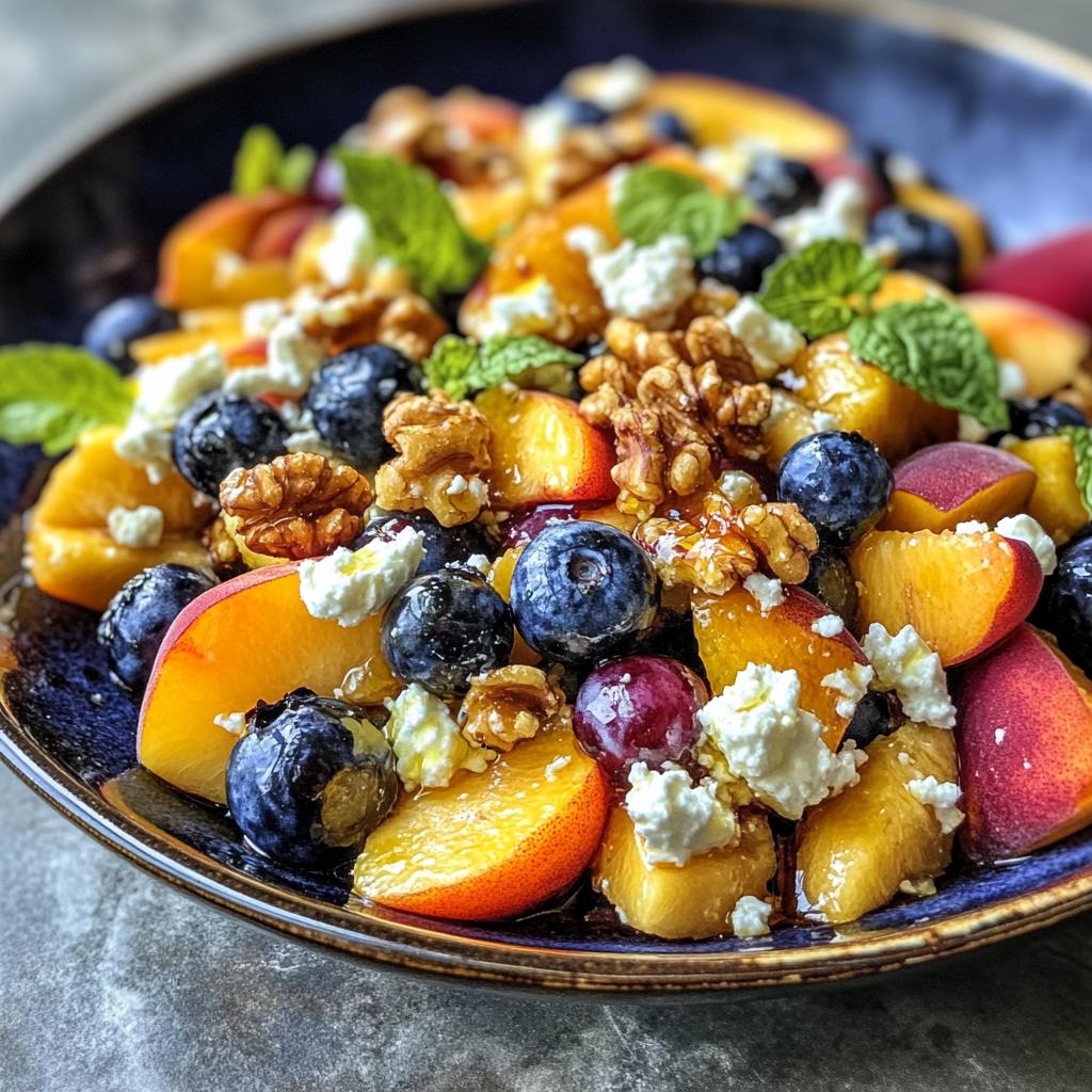 Blueberry Peach Feta Salad