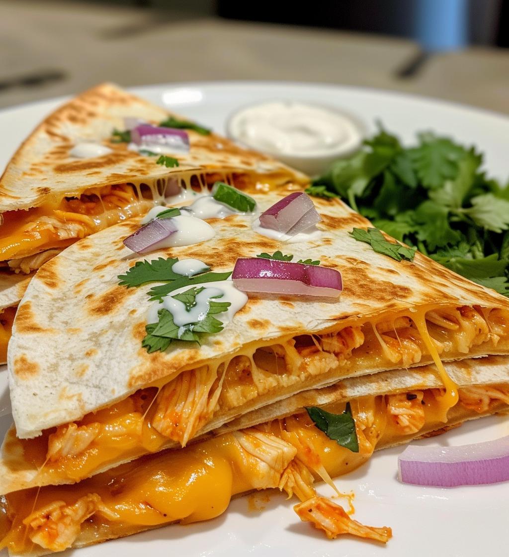 Buffalo Chicken Quesadillas Recipe (Easy & Cheesy!) - detail 1