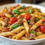 Caprese Pasta with Italian Sausage