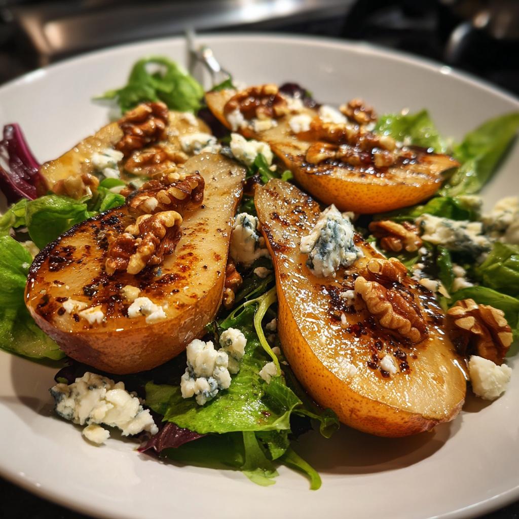 Caramelized Pear Salad with Blue Cheese