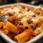 Cheesy Beef & Sausage Rigatoni