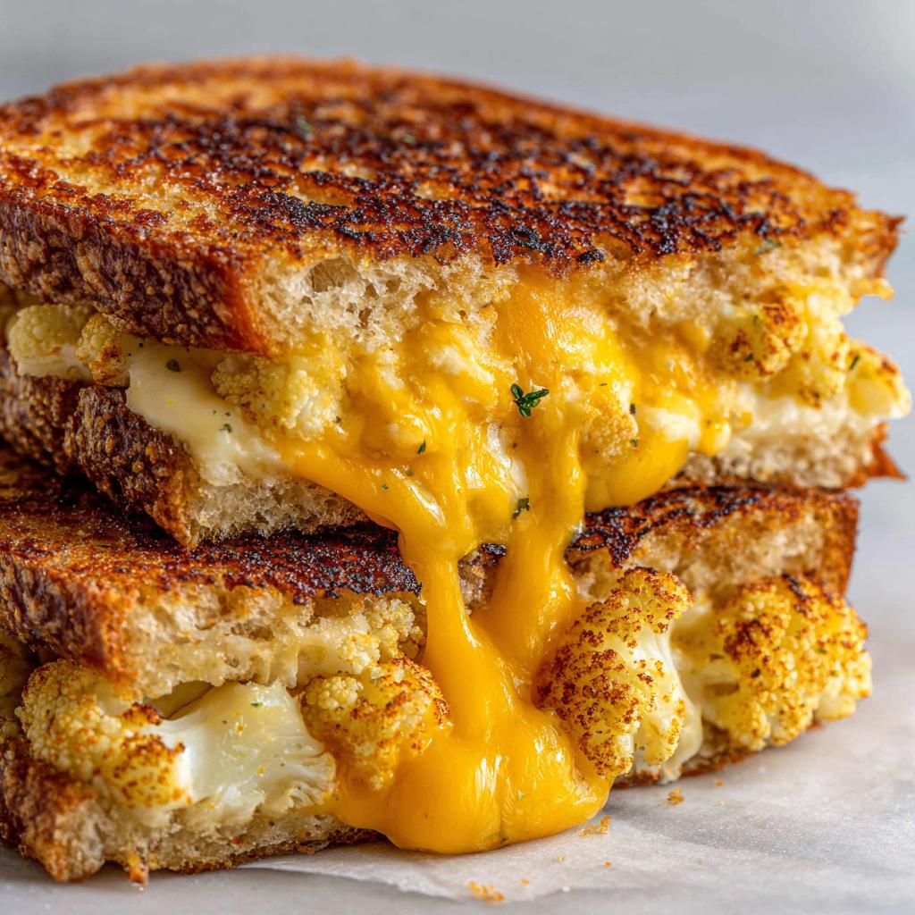 Cheesy Cauliflower Grilled Cheese Recipe (Low-Carb)