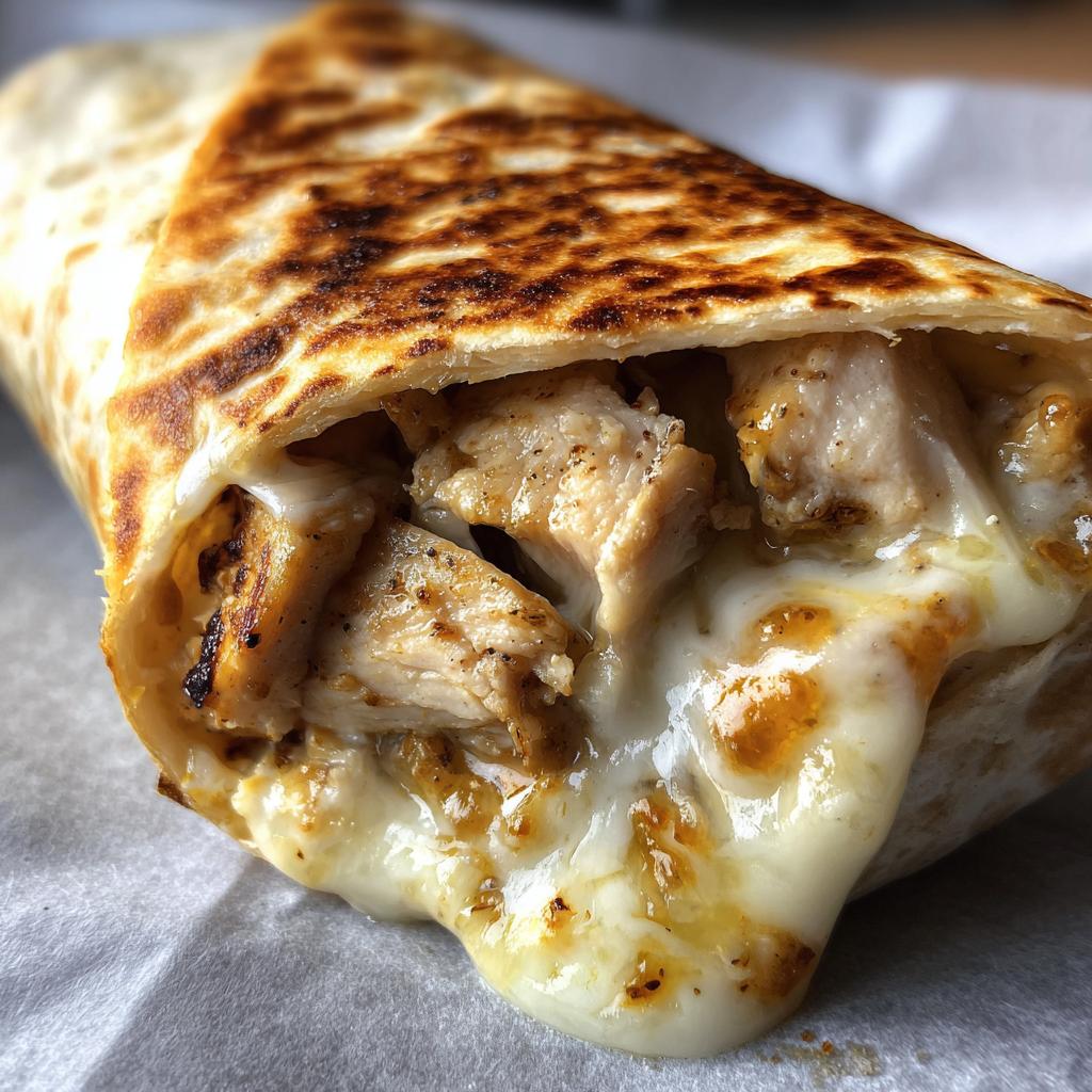 Cheesy Garlic Chicken Wrap