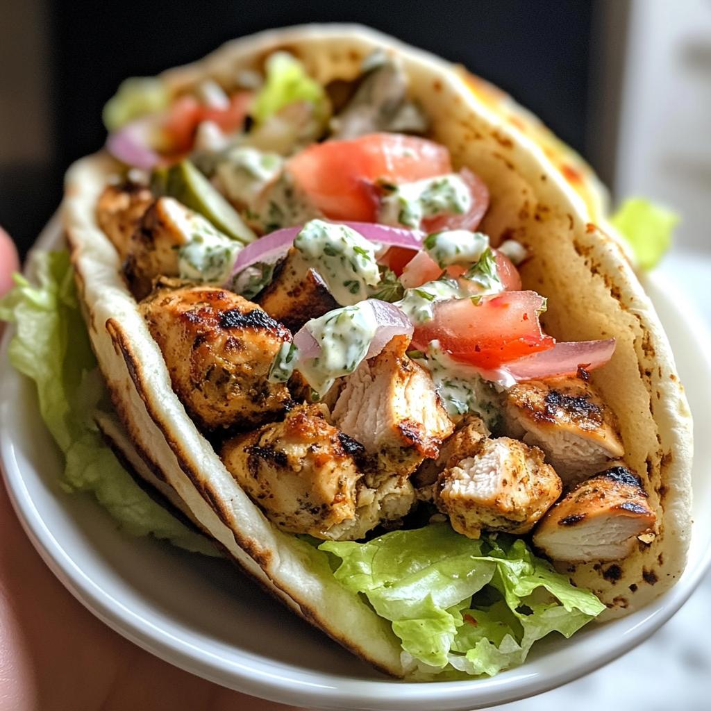 Chicken Gyros with Homemade Tzatziki Sauce