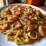 Creamy Cajun Shrimp and Chicken Pasta