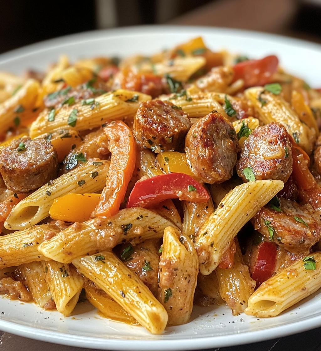 Creamy Sausage and Peppers Pasta (Easy Weeknight Dinner) - detail 1
